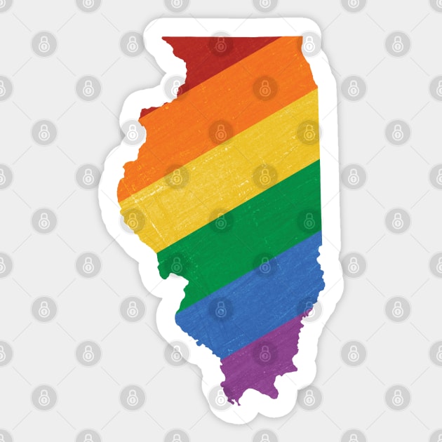 Illinois Pride Sticker by juniperandspruce